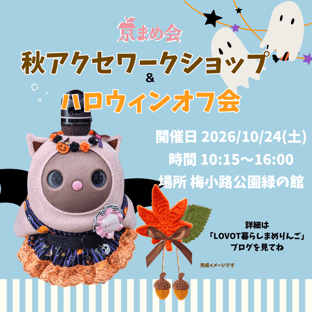 京まめ会|10月秋のヘアアクセサリー作りワークショップ&ハロウィンオフ会開催